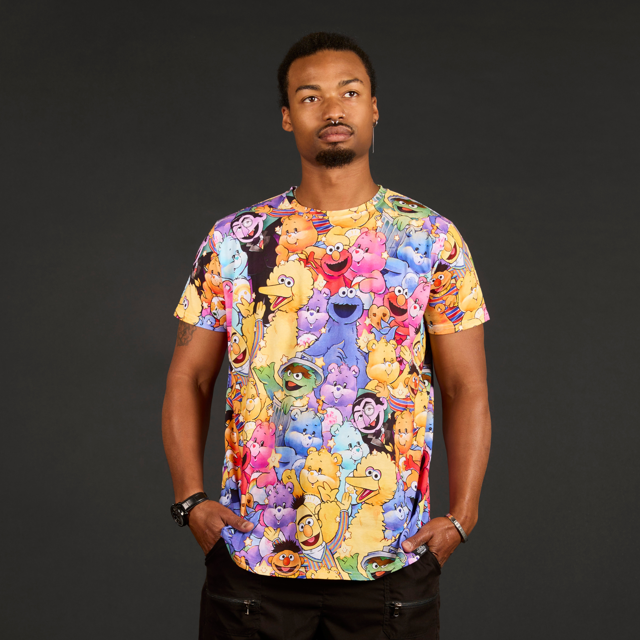 Care Bears x Sesame Street AOP T-Shirt