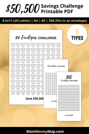 50000 Savings Challenge Printable PDF