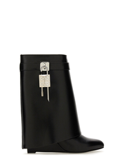 GIVENCHY SHARK LOCK LEATHER ANKLE BOOTS