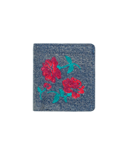 Eliza Wallet - Denim Western Rose