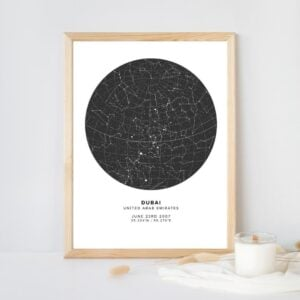 Map poster of Dubai Star Map Print (Star map)