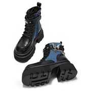 Butterfly Chain Embellishment Zip Up Thick Platform Gothic Martin Boots