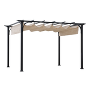 SUNJOY Beige Replacement Canopy For RetracTable Shade Pergola (9.5x11.5 Ft) A106005600/A106005610 Sold At SunNest