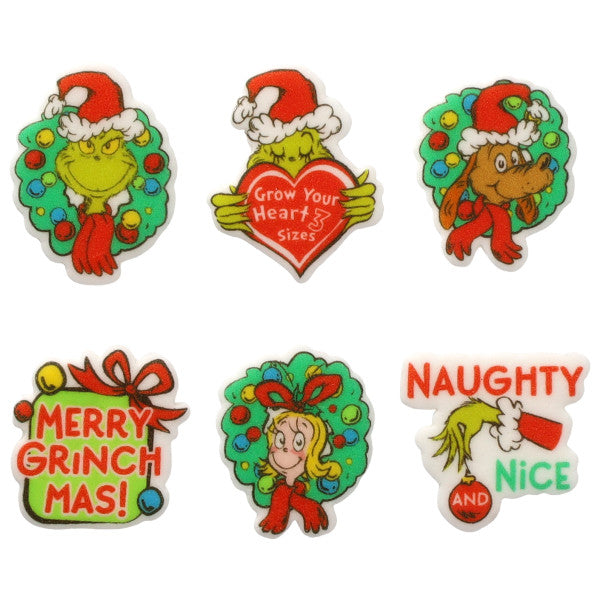 Grinch Merry Grinchmas Assortment Sweet Décor® Edible Decorations 12ct