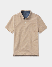 Vintage Slub Pocket Polo in Blue Stripe