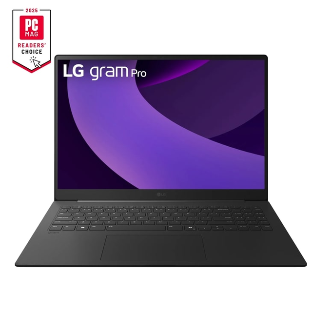 LG gram Pro 16 Inch, Thin and Lightweight Laptop, Windows 11 Home, Intel® Evo™ Edition - Intel® Core™ Ultra 7, 32GB RAM, 2TB (2x1TB) SSD, RTX 5050, Black