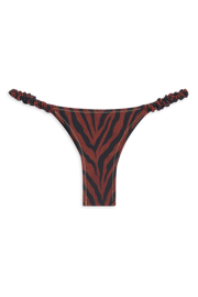 Scrunchie Bikini Bottom // Brown Tiger Print