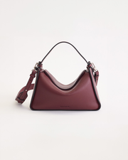 Clementine Bag: Burgundy Pebbled Leather
