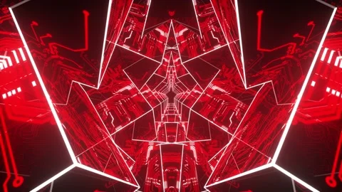4k Red Cybernetic VJ Loop