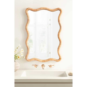 Rachel Natural Rattan Scalloped Wall Mirror