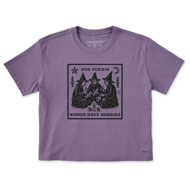 Women's Hobbies Short Sleeve Crusher Boxy Tee