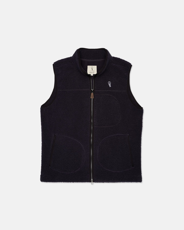 Alfré Navy Fleece Gilet