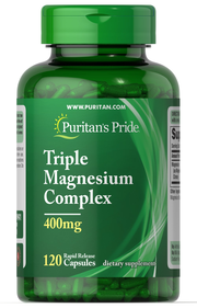 Triple Magnesium Complex 400 mg, 120 Capsules (59421) | Puritan's Pride