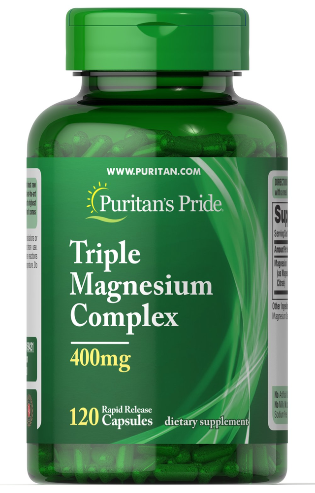 Triple Magnesium Complex 400 mg, 120 Capsules (59421) | Puritan's Pride