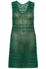 Crochet Green Short Dress