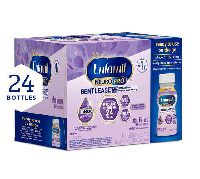 Enfamil® NeuroPro® Gentlease® Infant Formula - Ready to Use - 6 fl oz Bottle (Case of 24) - Online | Enfamil