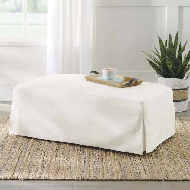 Ava Slipcovered Ottoman for Ava Chair & a Half