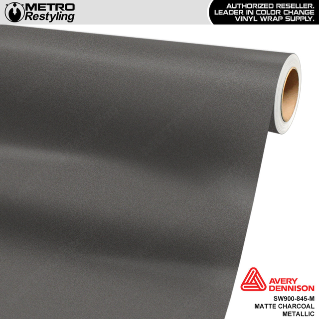 Avery Dennison SW900 Matte Charcoal Metallic Vinyl Wrap | SW900-845-M
