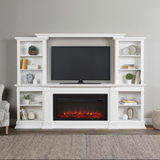 Monte Vista Electric Fireplace TV Stand in White