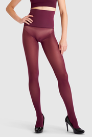 The Sixty Opaque Tights Mauve Wine