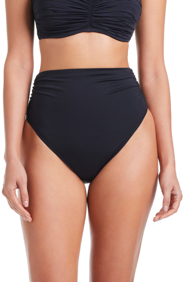 Kore Shirred High Waist Bikini Bottom