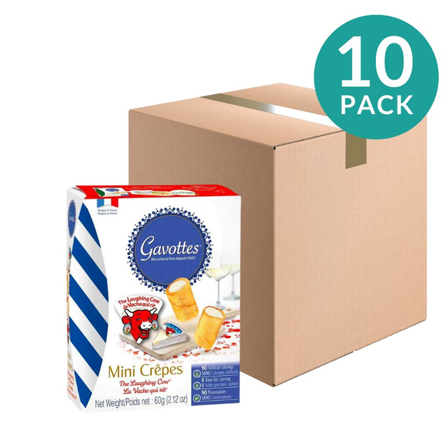 10-Pack Mini Gavottes Crepes Filled with Laughing Cow Cheese, 2.1 oz (60 g)