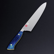Nenohi Nagi Gyuto 210mm (8.2") Blue Jigged Bone Handle with Saya Cover