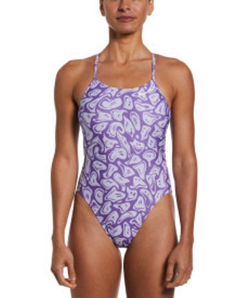 Nike Womens Hydrastrong Multi Print Cutout One Piece