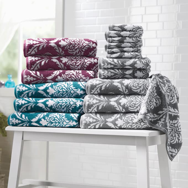 Serene Fleur De Lis 12-Piece Towel Set