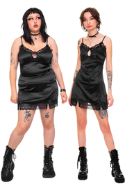 Josie Black Mini Slip Dress