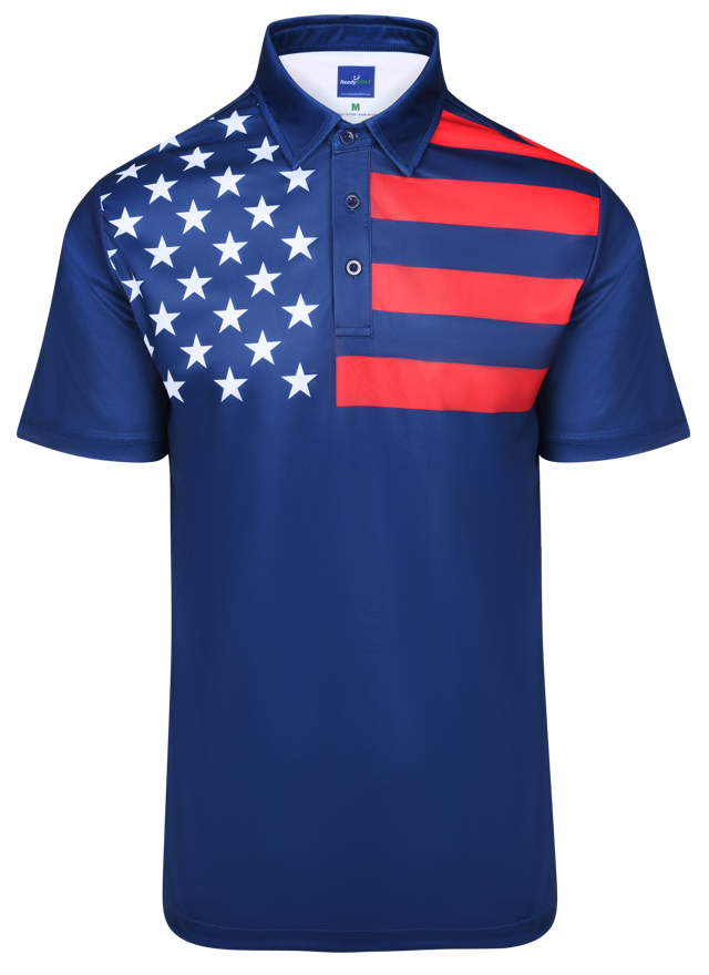 Liberty Mens Golf Polo Shirt by ReadyGOLF