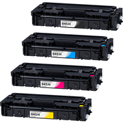 Canon 045H High-Yield Compatible Toner Cartridge Set - 1 Black, 1 Cyan, 1 Magenta, 1 Yellow - 4 Pack