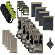 Buy 4 & Save! TACTACAM Reveal Ultra Cellular Trail Camera with Solar Panels, Batteries, SD Cards and Steel Reinforced Straps