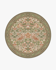 Morris & Co. Strawberry Thief Sage & Rose Tufted Rug | Ruggable