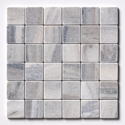 Silver Sky Tumbled 2x2 Marble Mosaic 12x12