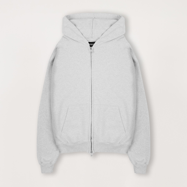 Zip Hoodie - Light Marl Grey