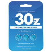 Blue 30z 7-Hydroxymitragynine Kratom Tablets 30mg | 3ct