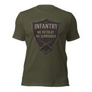 Infantry Shield Tee – “No Retreat, No Surrender”