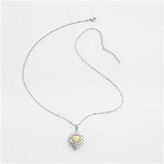 Engraved Stainless Wing & Heart Urn Necklace