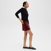 Double-Face Wool-Cashmere High-Waist Mini Skirt | Theory