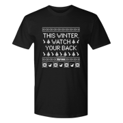 The Sopranos Watch Your Back Ugly Holiday Adult Short Sleeve T-Shirt