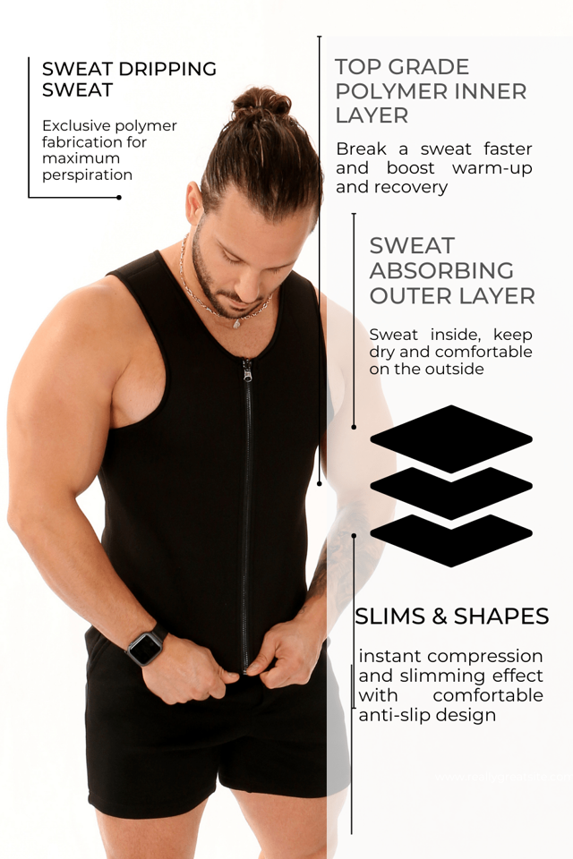 MEN'S ZIPPER HEAT TRAPPING SWEAT VEST