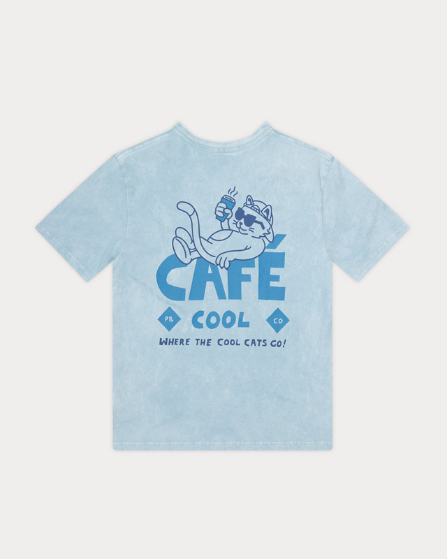 Café Cool T-Shirt - Vintage Blue