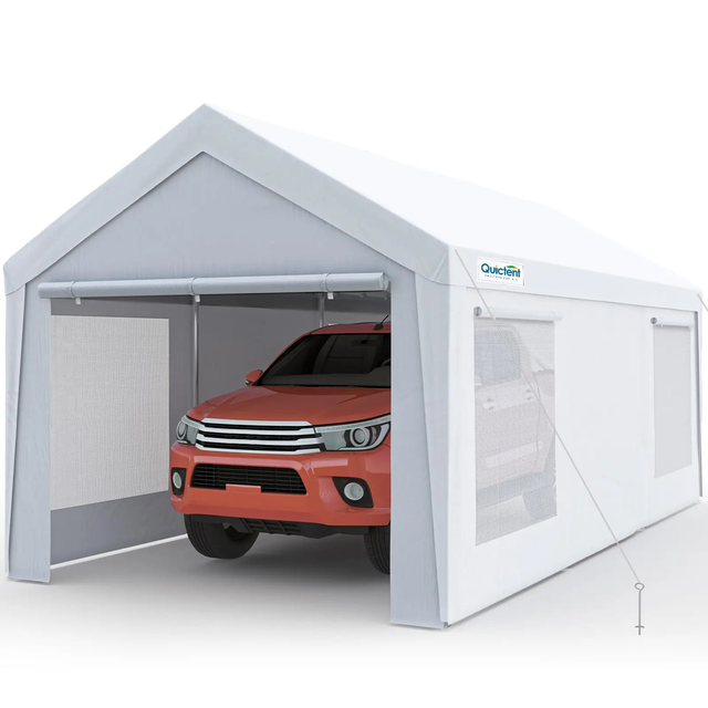 Heavy Duty Carport with Ventilated Windows
