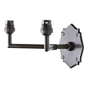 double insignia wall fitting in antique bronze