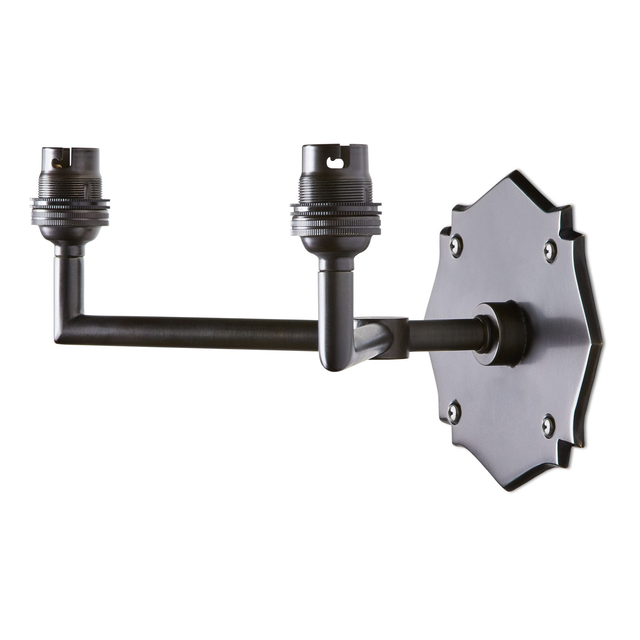 double insignia wall fitting in antique bronze