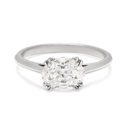 Bea East/West Solitaire Ring - 14k Gold & Lab White Diamond (1.50ct)