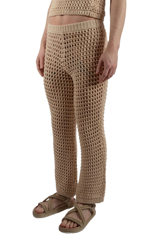 Pointelle Loop Pants Beige