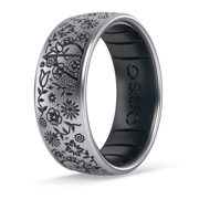 Harry Potter Silicone Ring - Floral Deathly Hallows