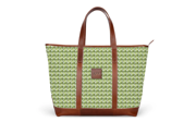 St. Charles Zippered Yacht Tote - Extra Large Tote Bag with a Leather Patch